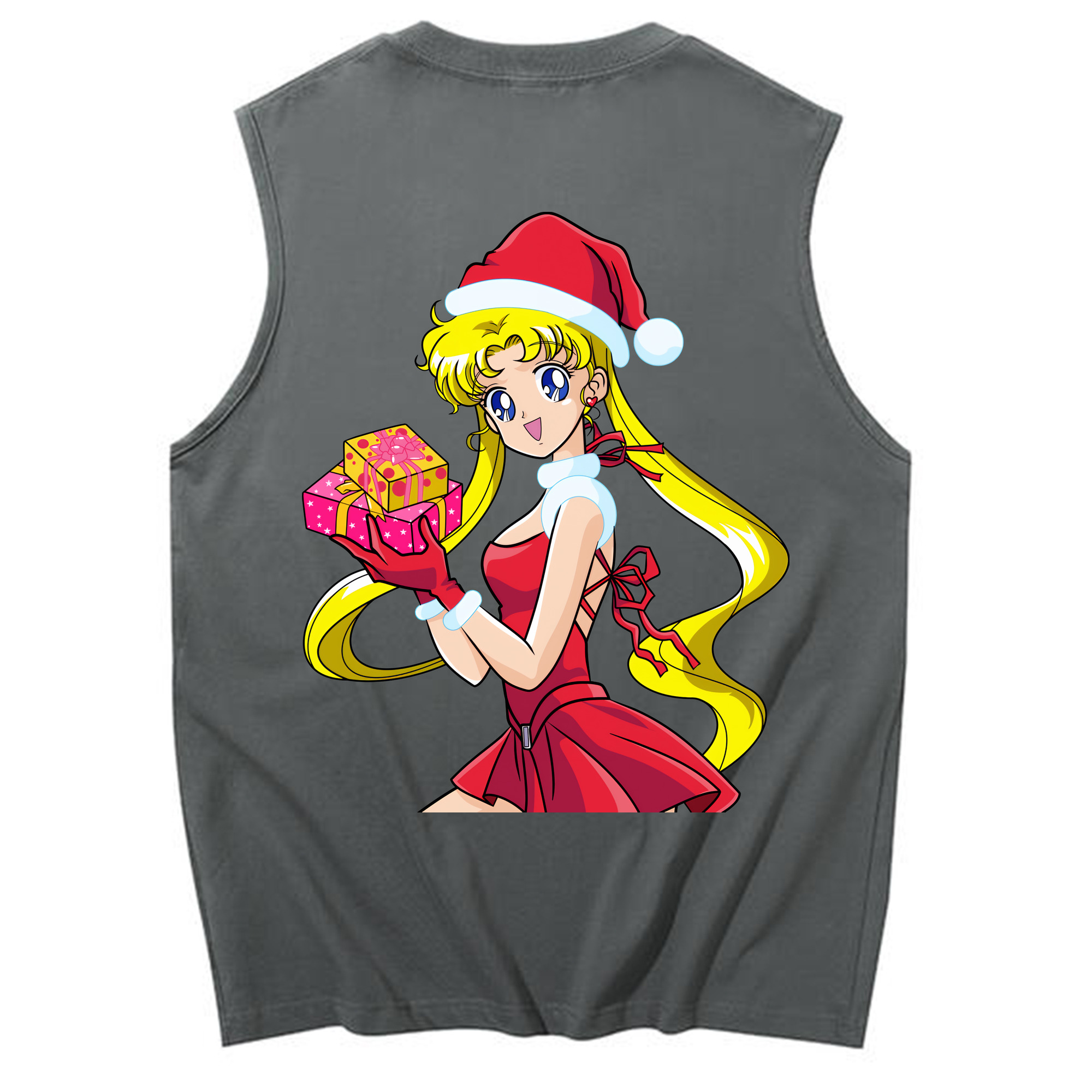 （画像用） 美少女戦士セーラームーン 月野 うさぎ つきの うさぎ Sailor Moon Tsukino Usagi コットン100％タンクトップ（背面プリント）